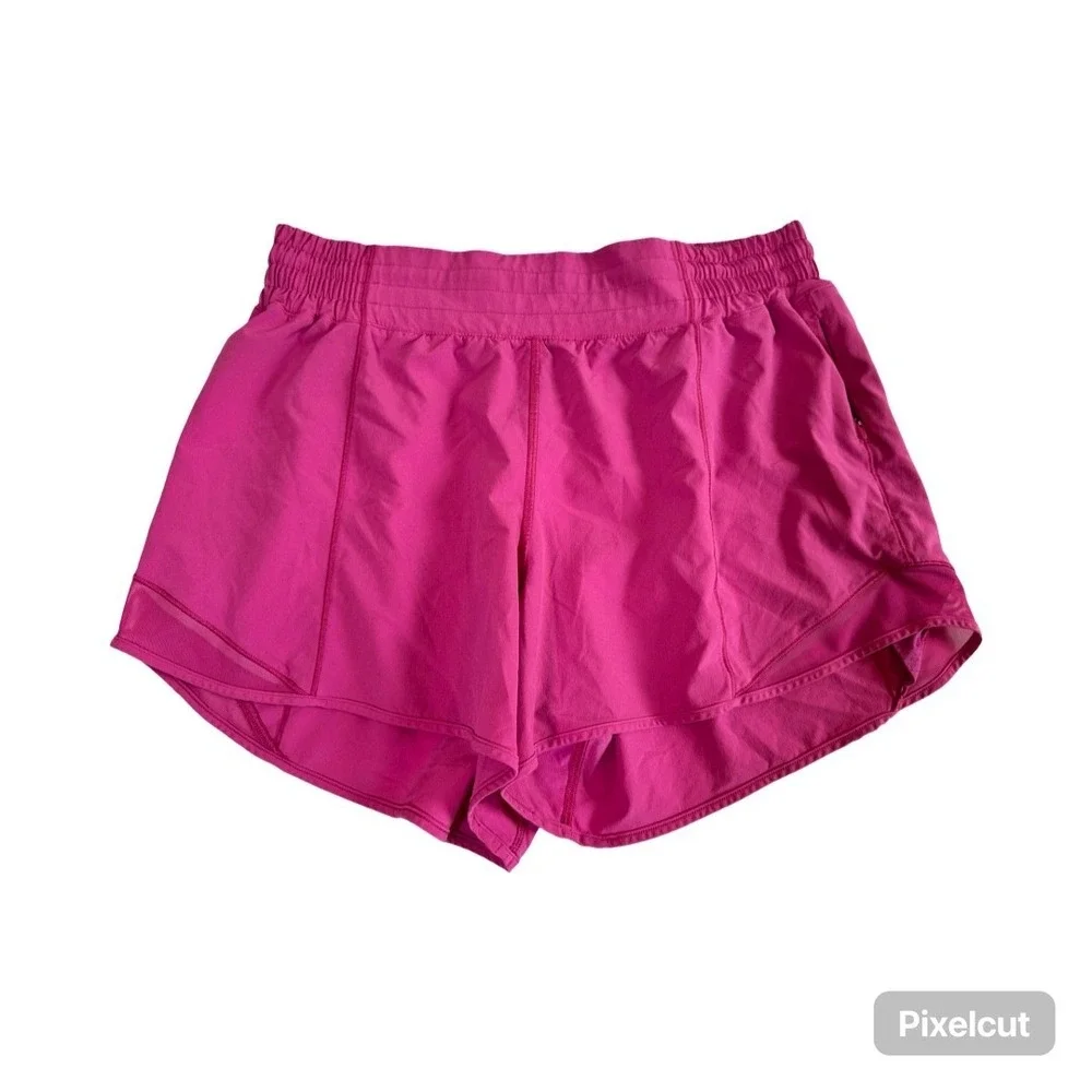 Lululemon Hotty Hot High Rise Lined Shorts Magenta Pink 2.5 Inch Running Gym
